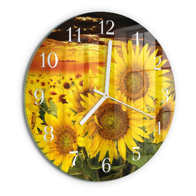 Horloge ronde Tournesols
