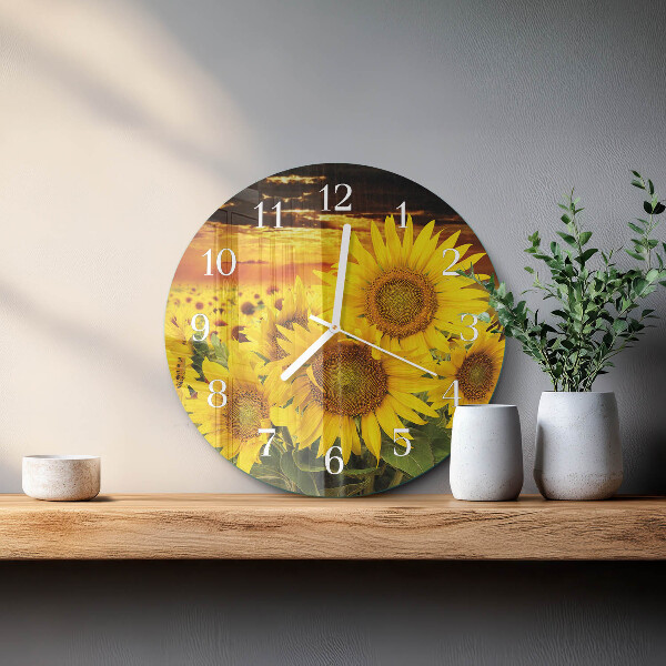 Horloge ronde Tournesols