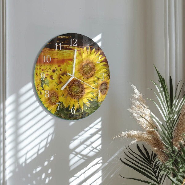 Horloge ronde Tournesols