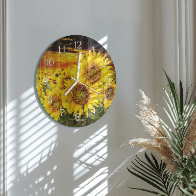 Horloge ronde Tournesols