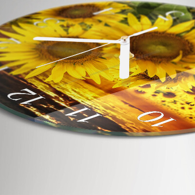 Horloge ronde Tournesols