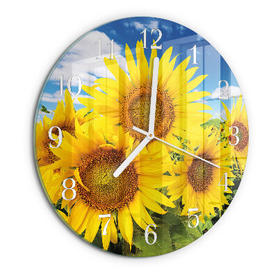Horloge ronde Tournesols
