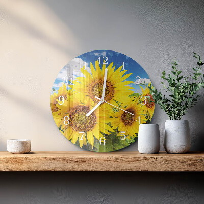 Horloge ronde Tournesols