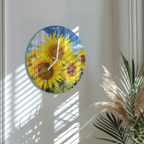 Horloge ronde Tournesols