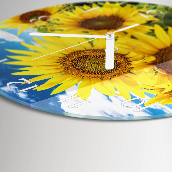 Horloge ronde Tournesols