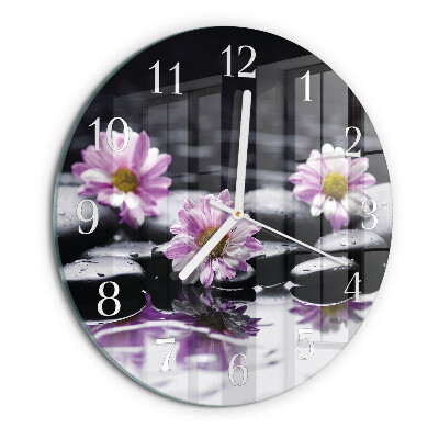 Horloge ronde Fleurs