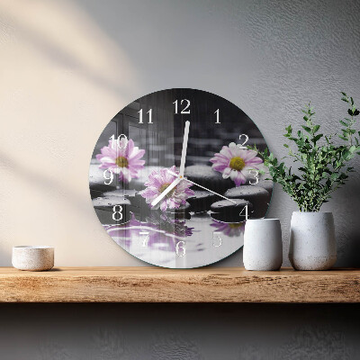 Horloge ronde Fleurs