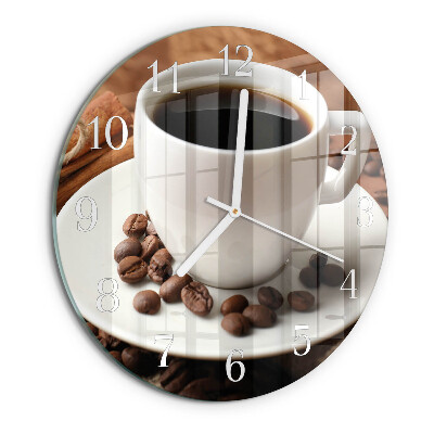 Horloge ronde Café