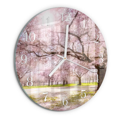 Horloge ronde Cerisiers