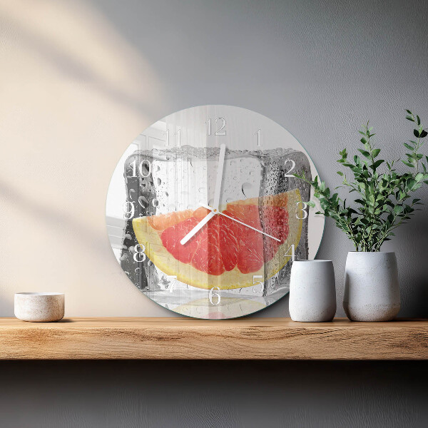 Horloge ronde Crème glacée au pamplemousse