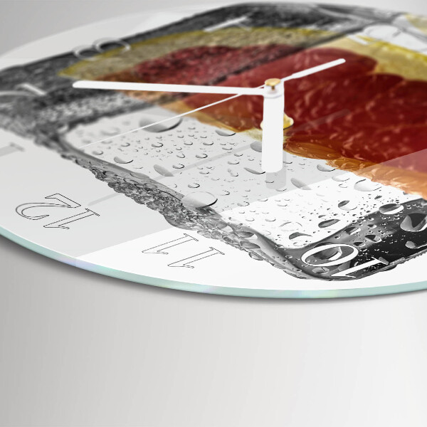 Horloge ronde Crème glacée au pamplemousse
