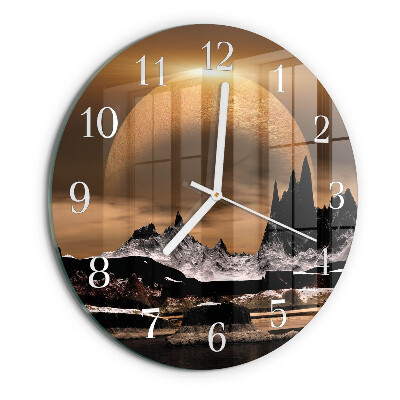 Horloge ronde Montagnes