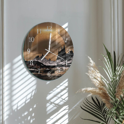 Horloge ronde Montagnes