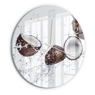 Horloge ronde noix de coco