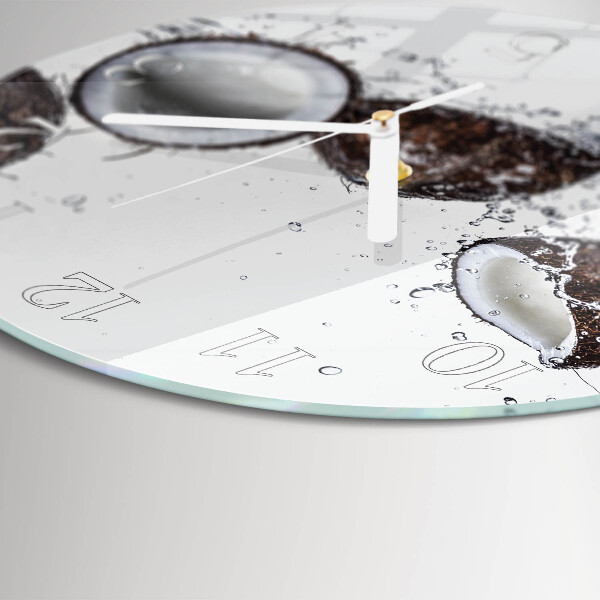 Horloge ronde noix de coco