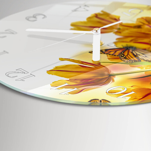 Horloge ronde Tulipes