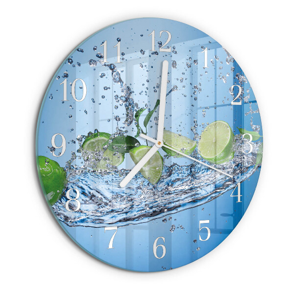 Horloge ronde Citrons verts