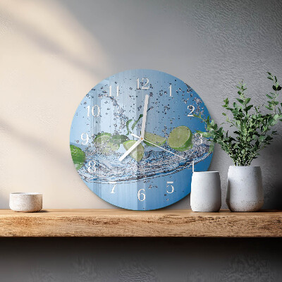 Horloge ronde Citrons verts