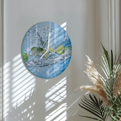 Horloge ronde Citrons verts