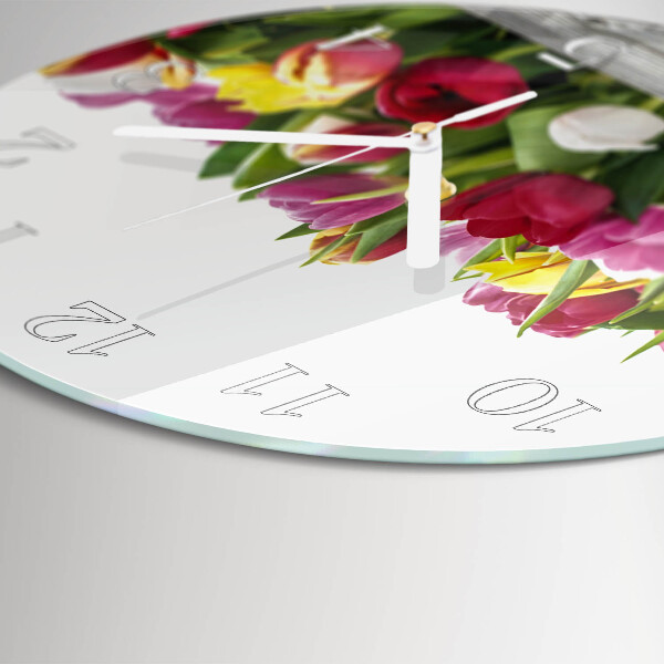 Horloge ronde Tulipes
