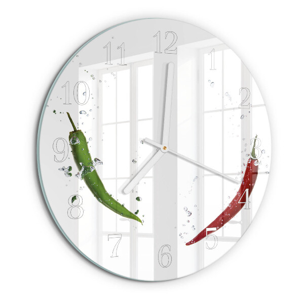 Horloge ronde piments