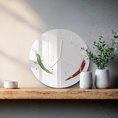 Horloge ronde piments