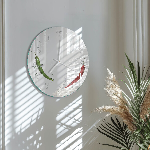 Horloge ronde piments