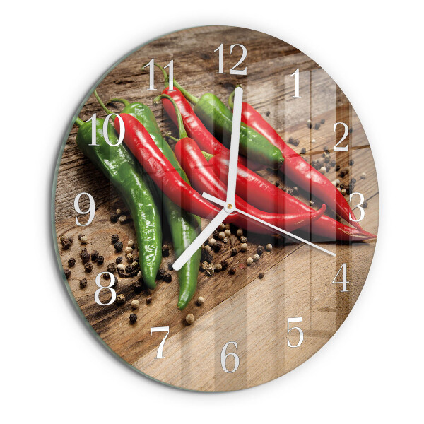 Horloge ronde piments