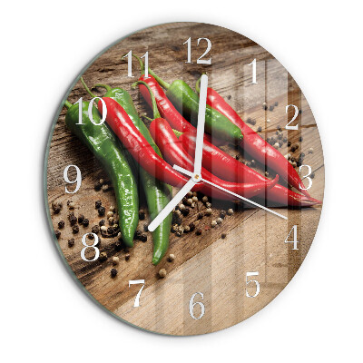 Horloge ronde piments