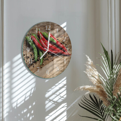 Horloge ronde piments