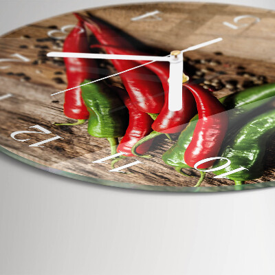 Horloge ronde piments