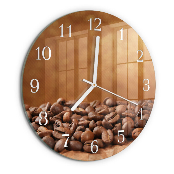 Horloge ronde Café en grains