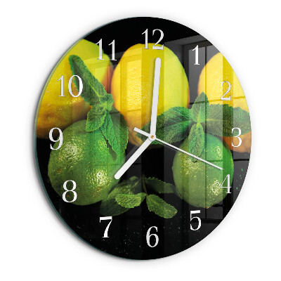 Horloge ronde Citrons