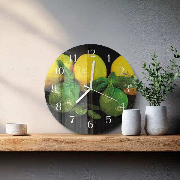 Horloge ronde Citrons
