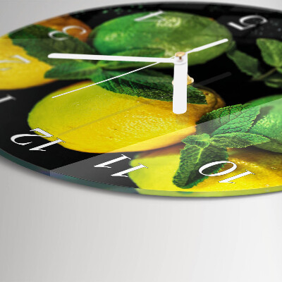 Horloge ronde Citrons