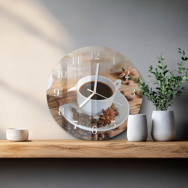 Horloge ronde Café