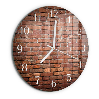Horloge ronde Brique