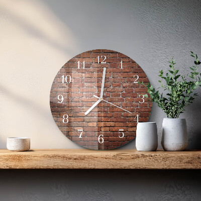 Horloge ronde Brique