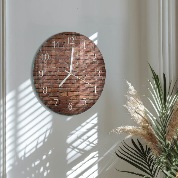 Horloge ronde Brique