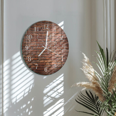 Horloge ronde Brique