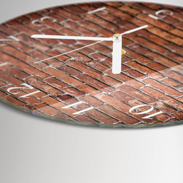 Horloge ronde Brique