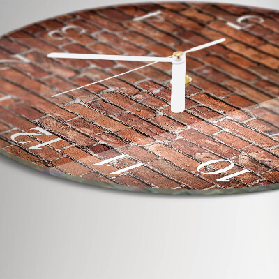 Horloge ronde Brique
