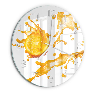 Horloge ronde du jus d'orange