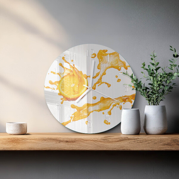 Horloge ronde du jus d'orange