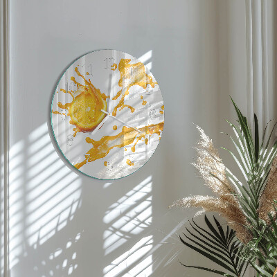 Horloge ronde du jus d'orange