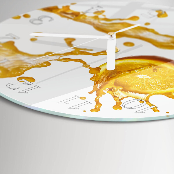 Horloge ronde du jus d'orange