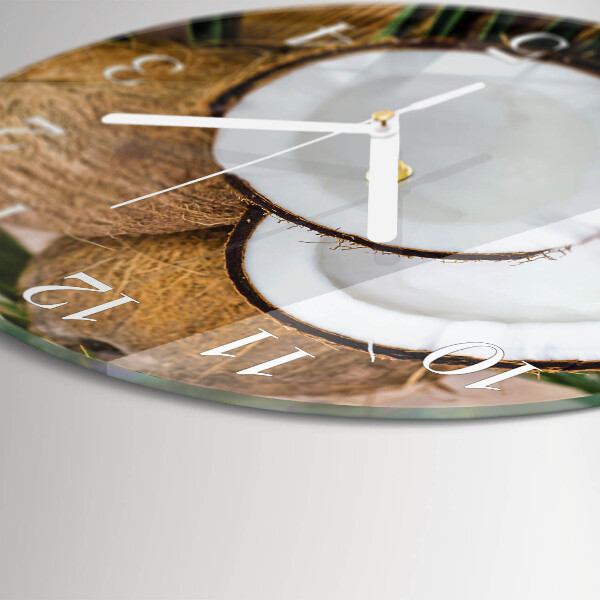 Horloge ronde noix de coco