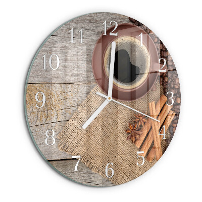 Horloge ronde Café en grains
