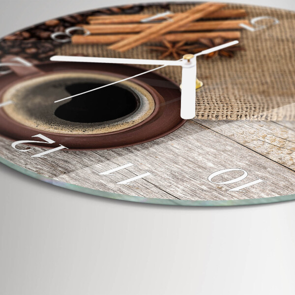 Horloge ronde Café en grains