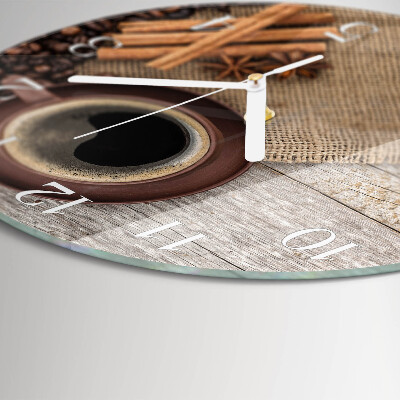 Horloge ronde Café en grains